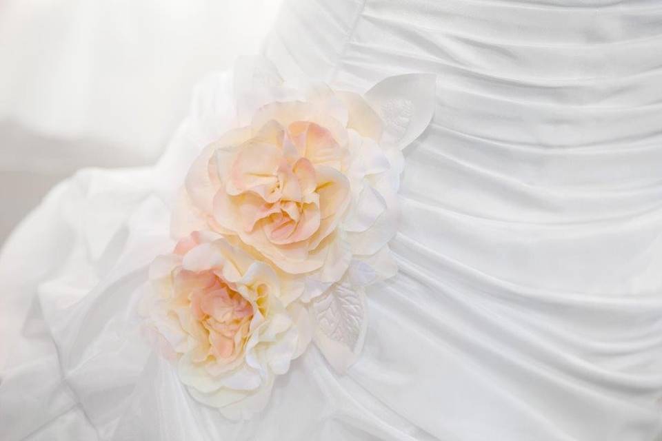Detail bridal gown