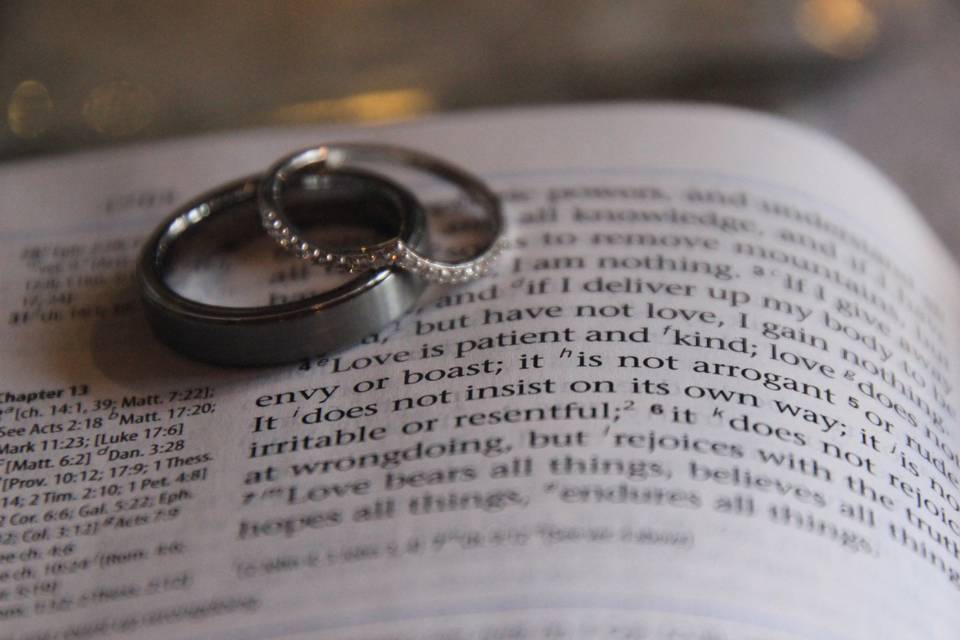 Bible shot with rings