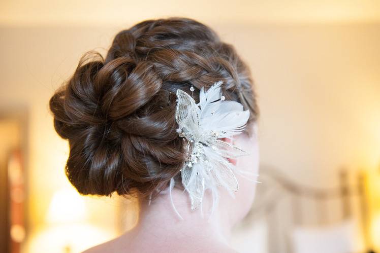 Braided bun bridal hair