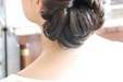 Simple bun hairdo
