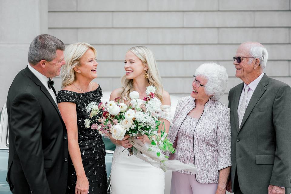 Bride & family