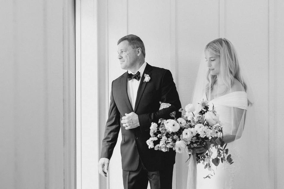 Dad waiting for his cue.