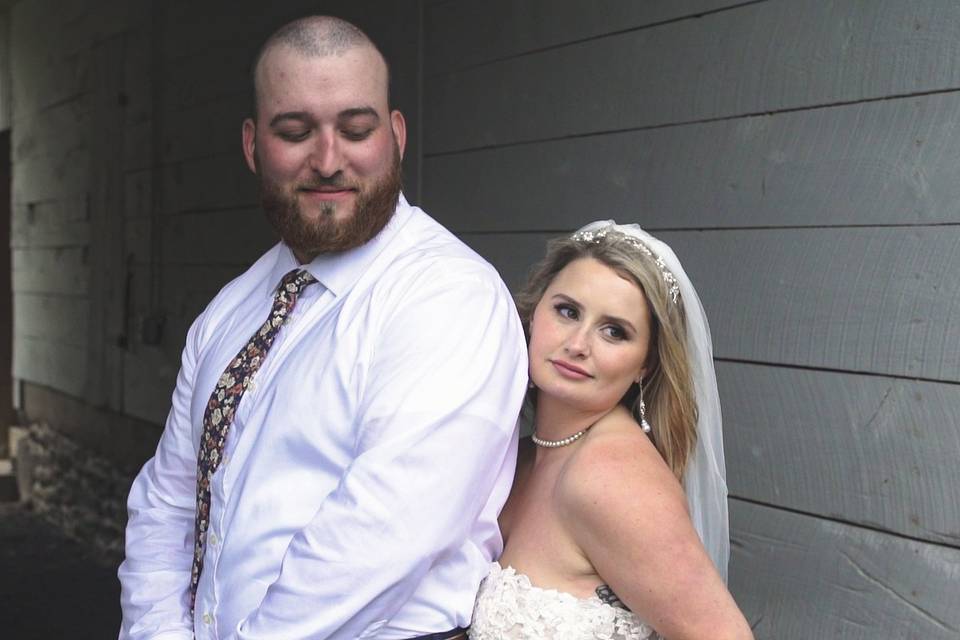 Bride and Groom pose