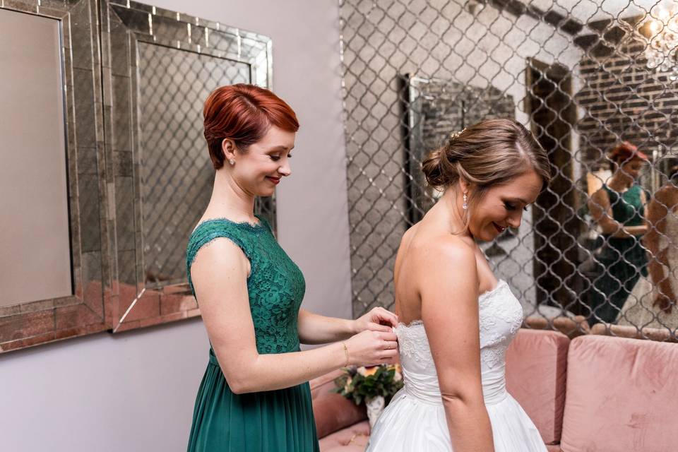 Green formal gown - Christine Quarte Photography