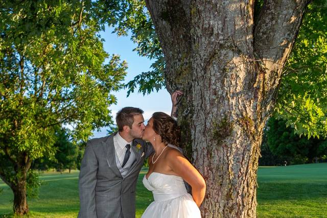 Outdoor wedding party