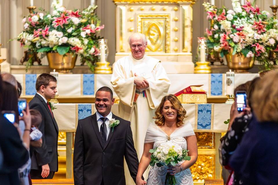 Traditional church wedding