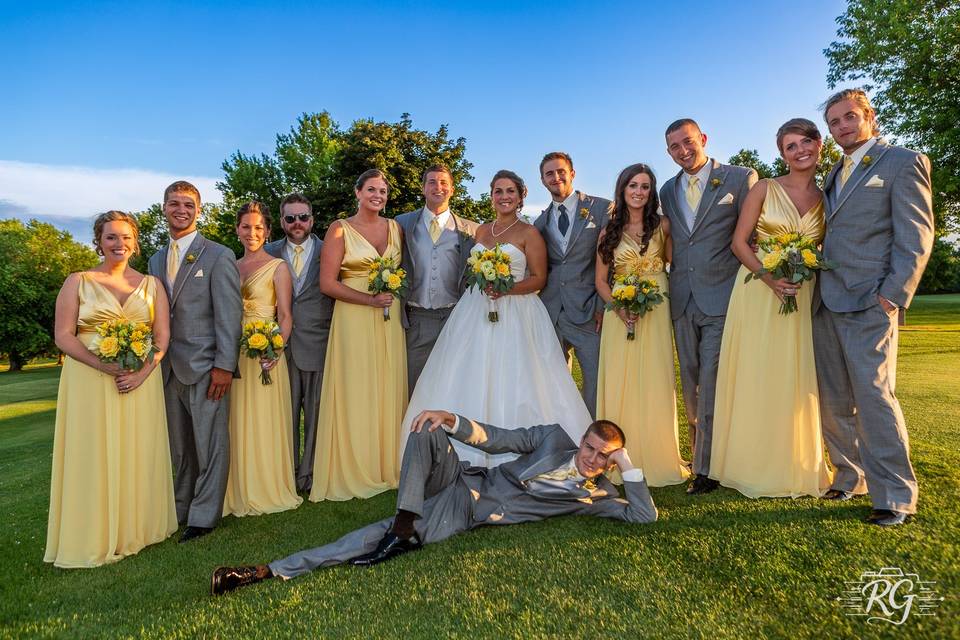 Outdoor wedding party