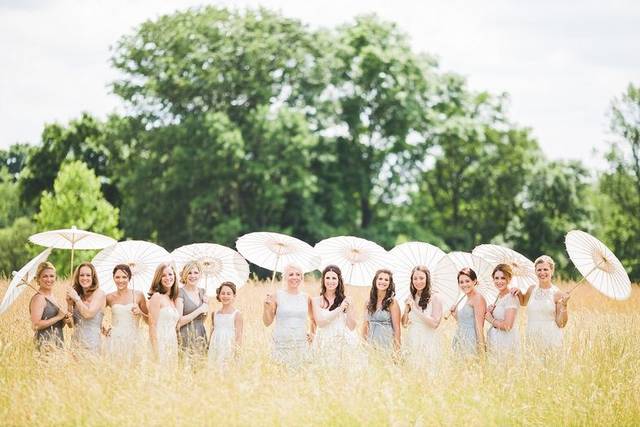 Bride and bridesmaids