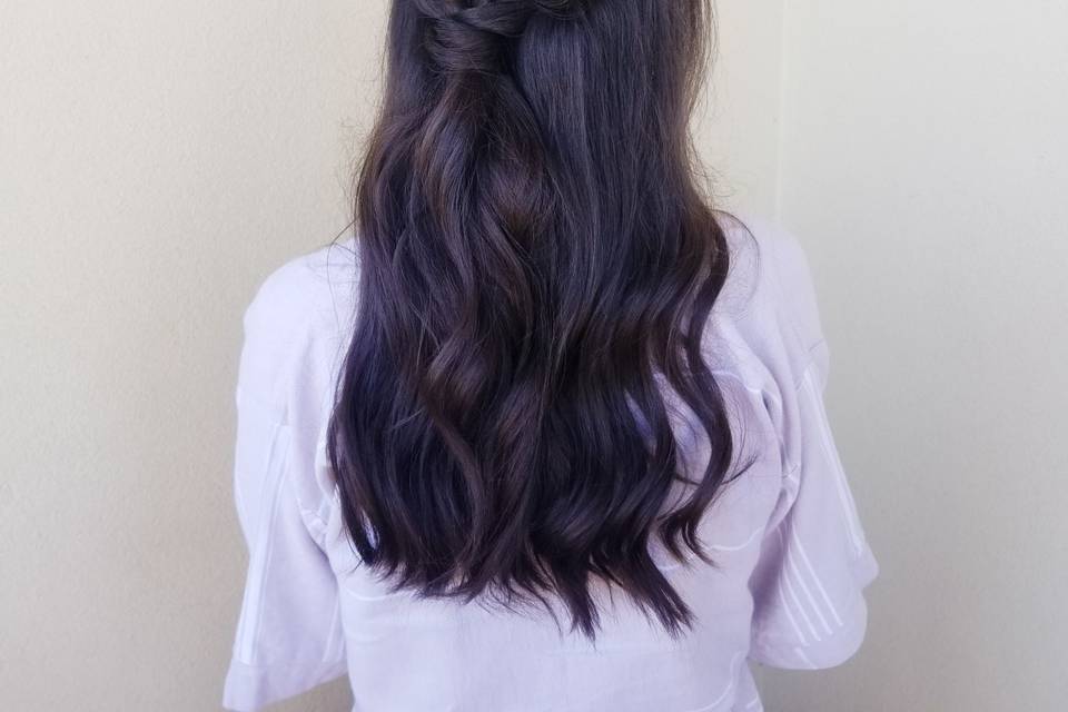 Half Up Bridesmaid Hair