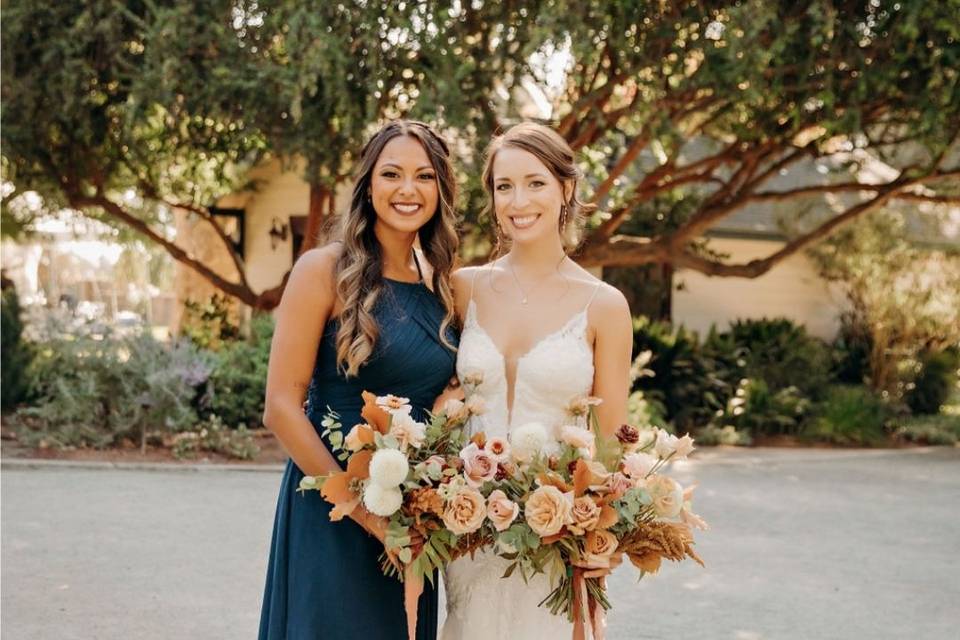 Bridesmaid & bride