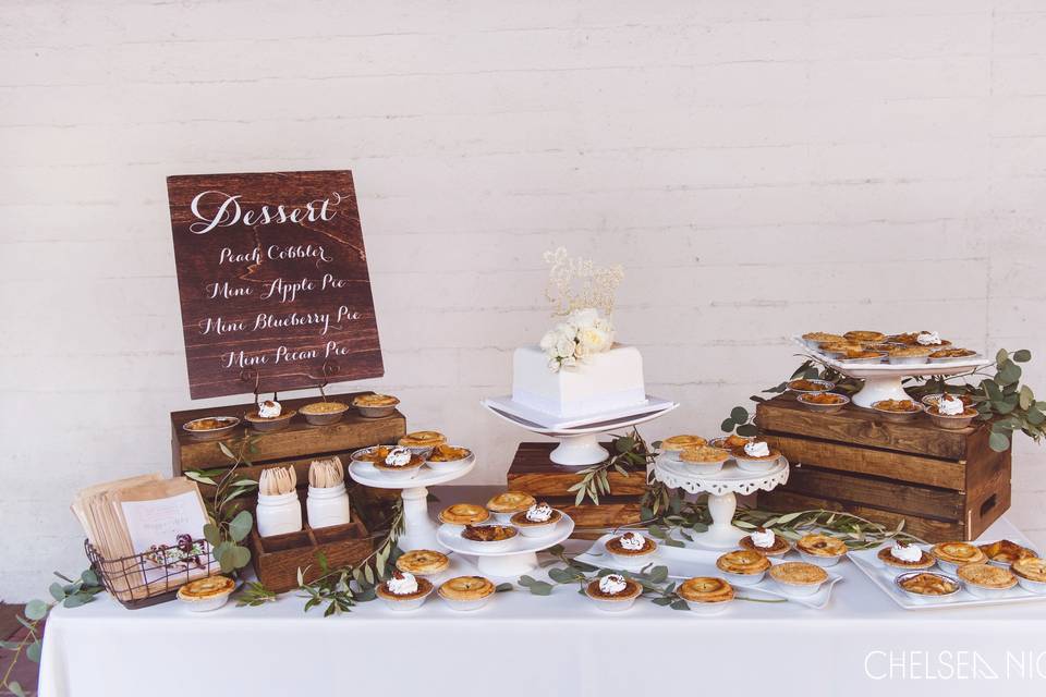 Wedding cake and bars