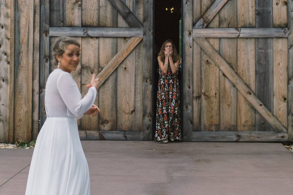 Mother of groom sees bride