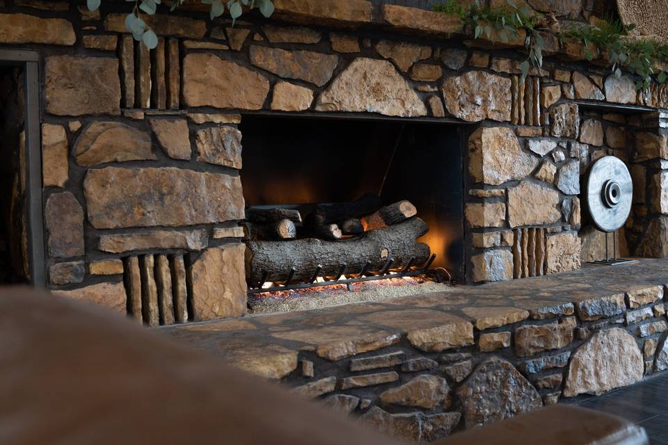Fireplace in Grandview Room