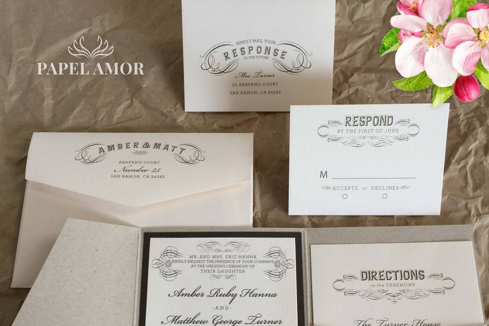 We can address your envelopes with matching fonts and designs matching your cards.