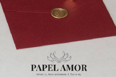 Real wax seals or faux peel and stick wax seals are a great way to add a little flair to your invites.