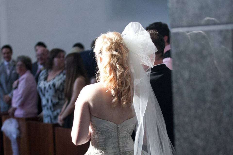 Sasha's dress on her wedding day