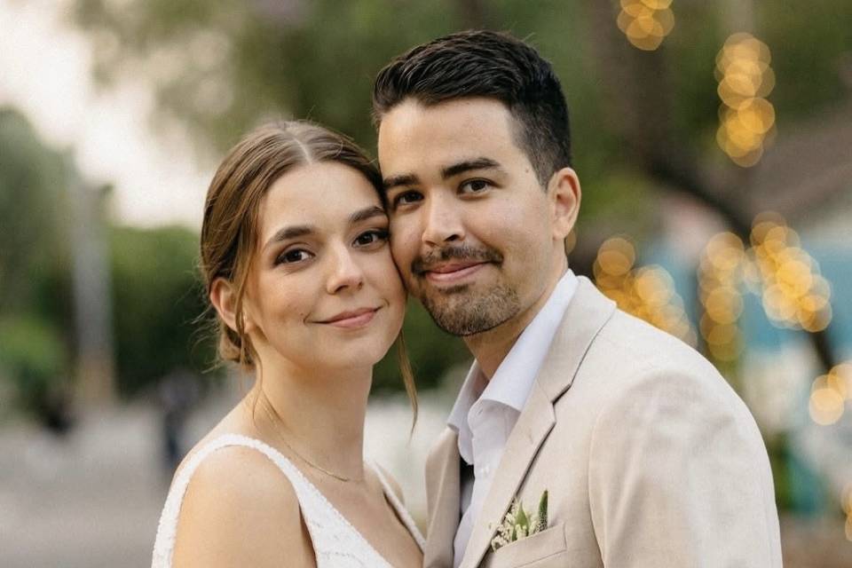 Soft, natural bridal look