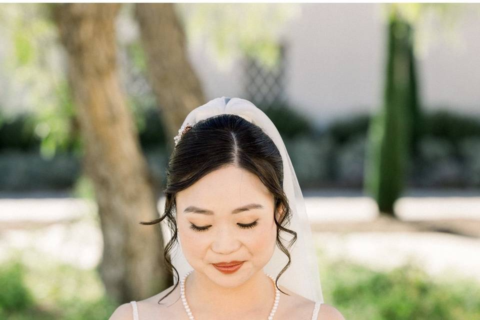 Soft glam and updo