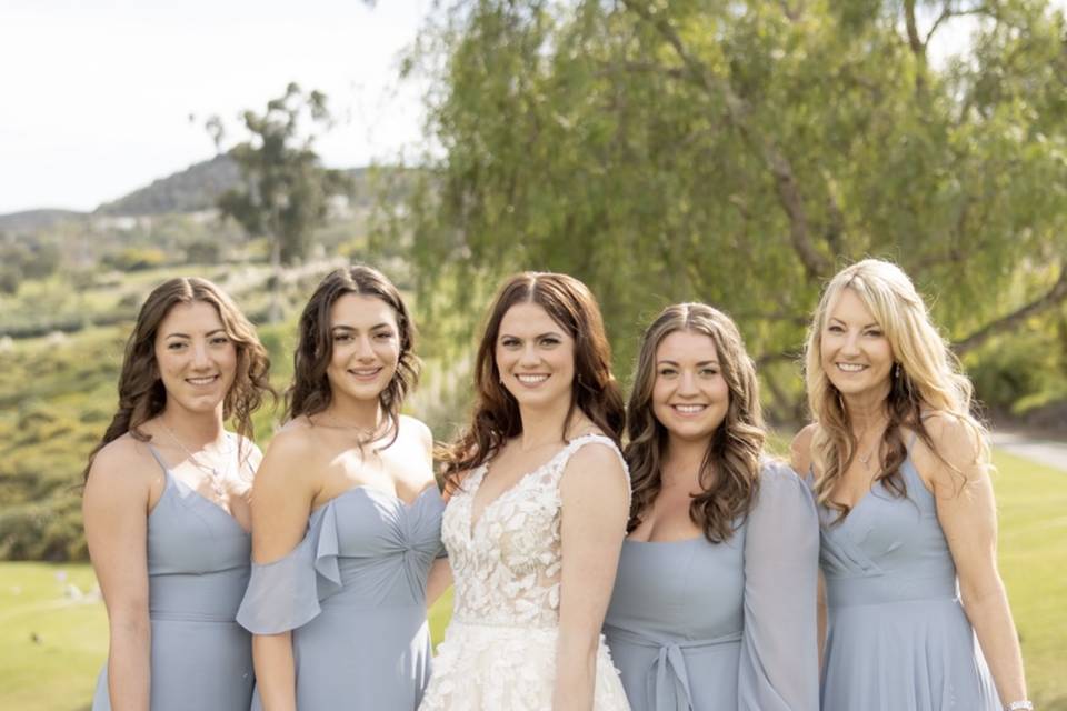 Bride & BM hair and makeup