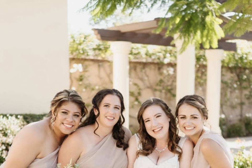 Bride & BM hair & makeup