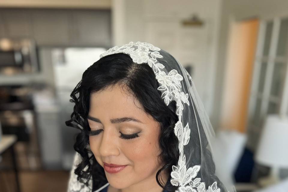 Soft glam with pinks
