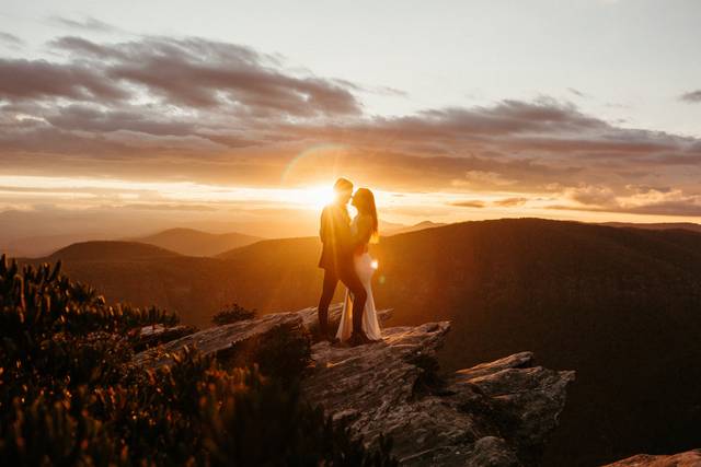 Golden hour on the mountaintop