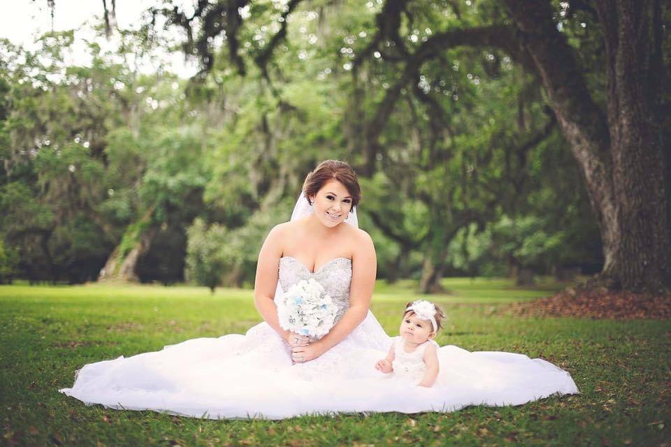 Bride and Baby