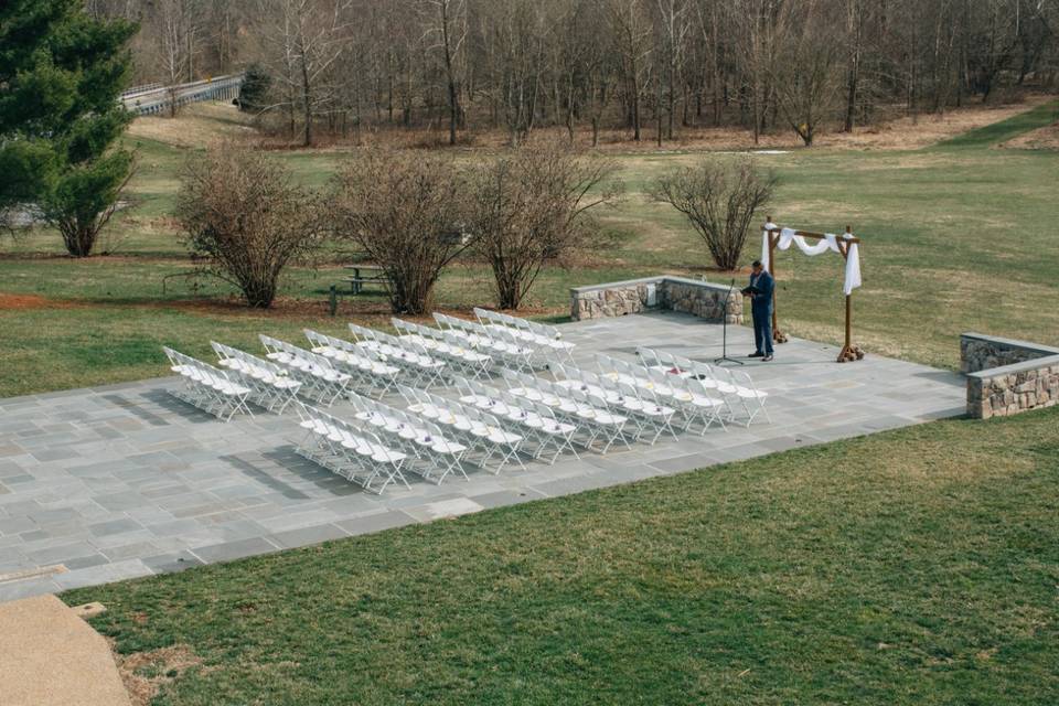 Off-season outdoor ceremony