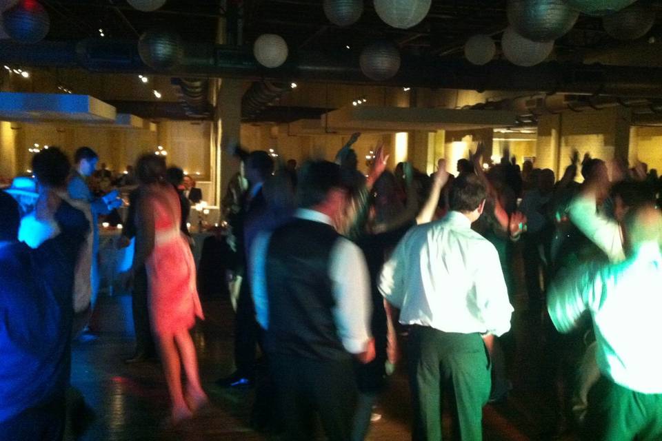 Guests dancing