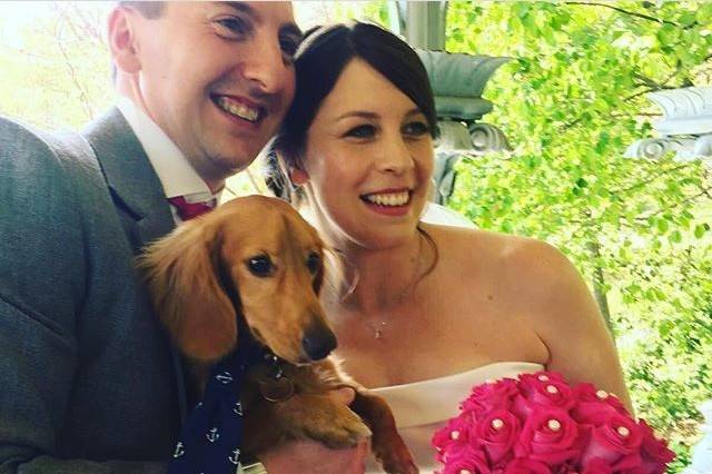 Wedding with puppy