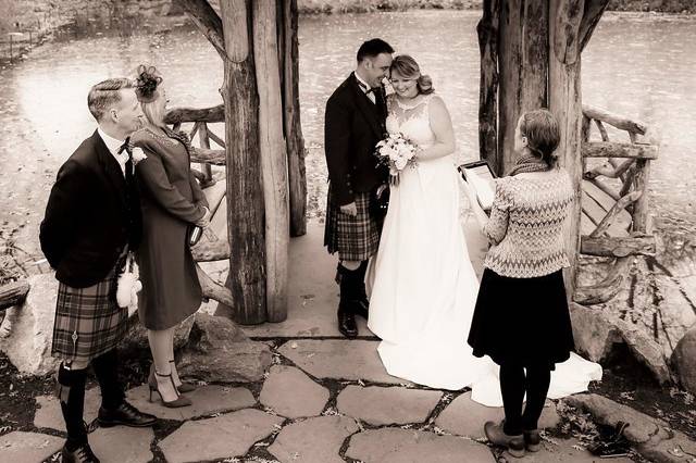 Kilt wedding in central park