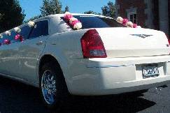 Chrysler 300 all decorated waiting at church