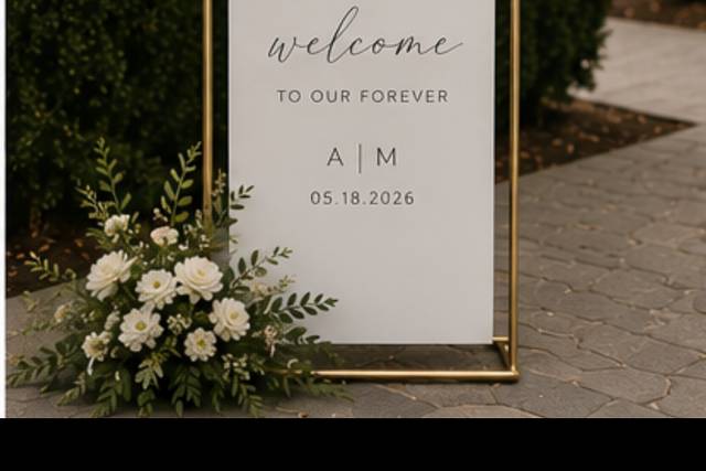 Custom welcome sign
