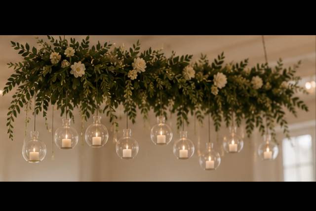 Elegant floral and lighting