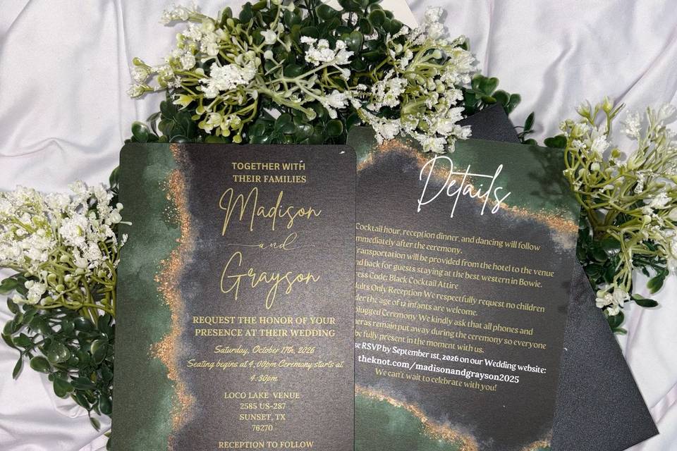 Custom invitations