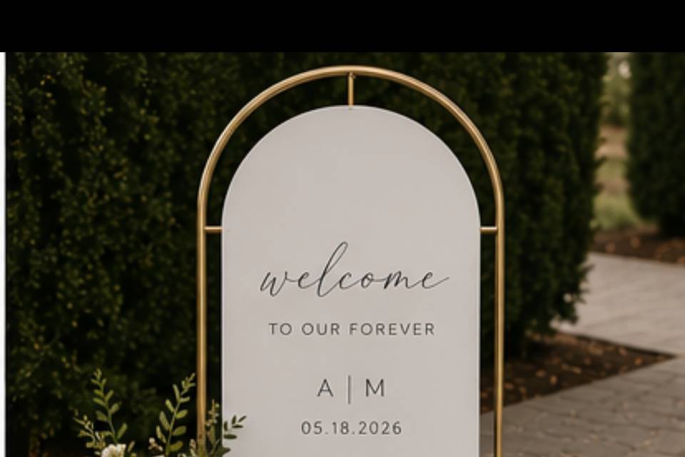 Custom welcome sign