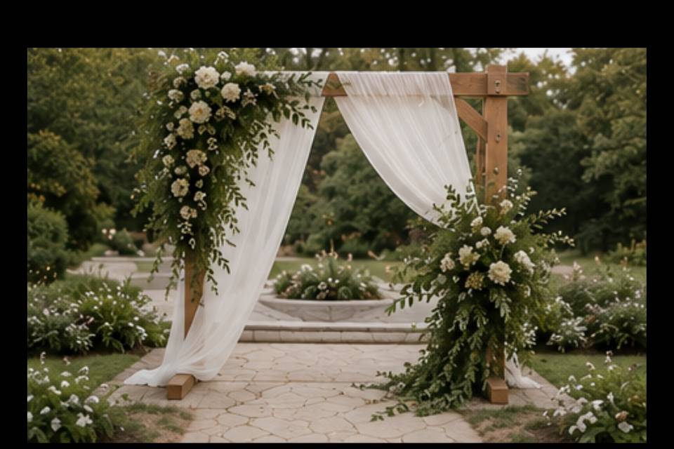 Arch and floral photo
