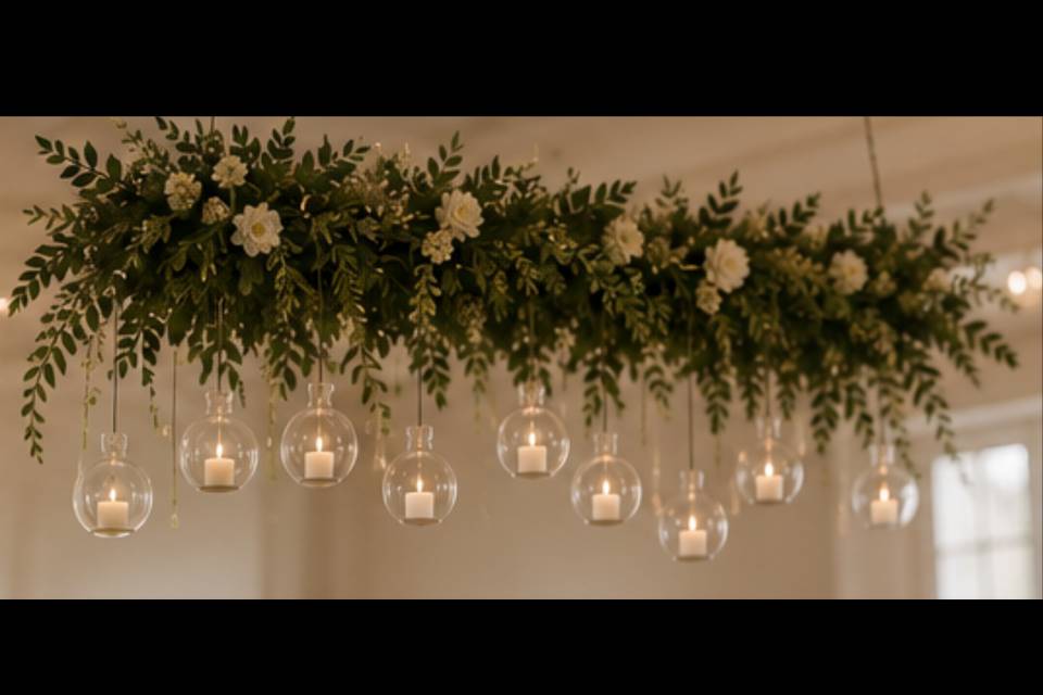 Elegant floral and lighting