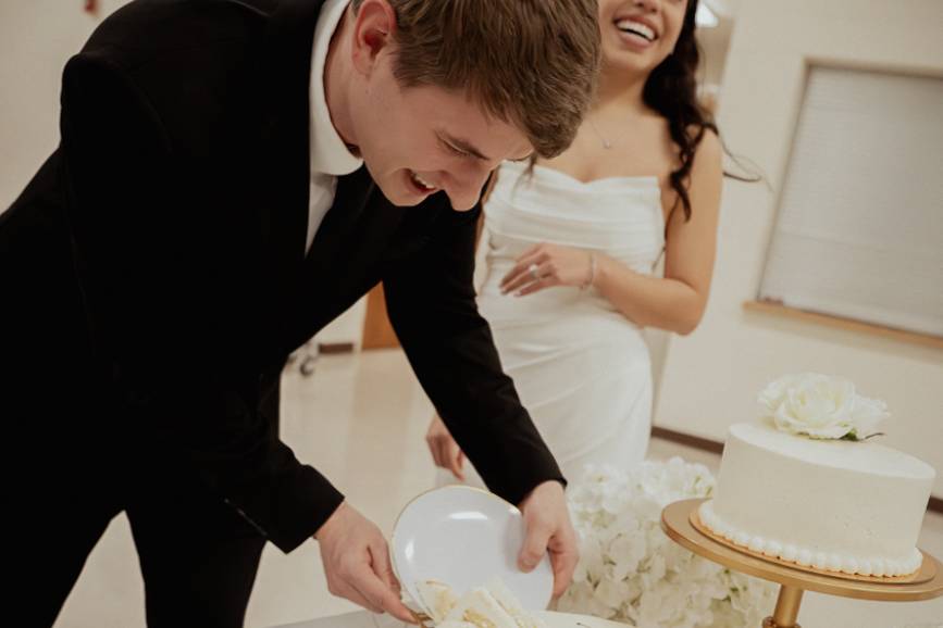 Cutting the cake