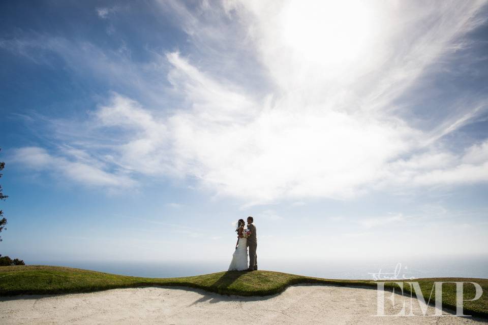 The bride and groom