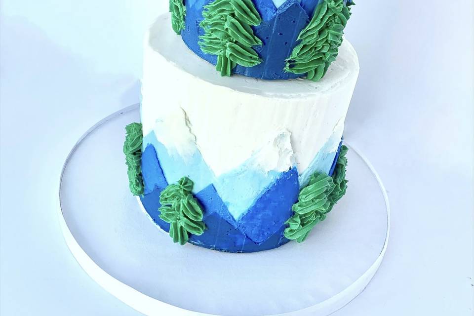 Mountain themed Cake