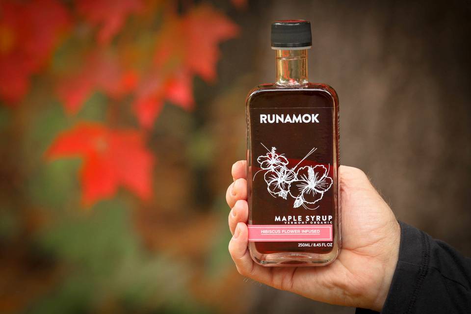 Runamok Maple 250ml bottles, available in barrel-aged, infused and smoked varieties