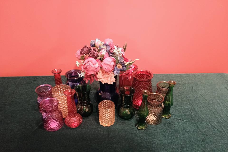 Jewel tones vase collection
