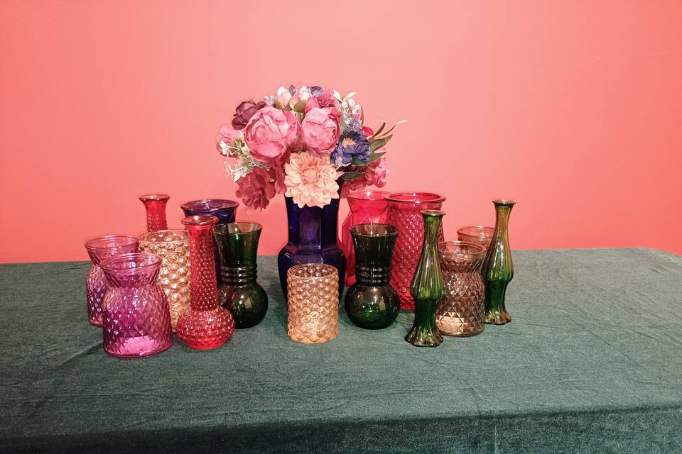Jewel tones vase collection