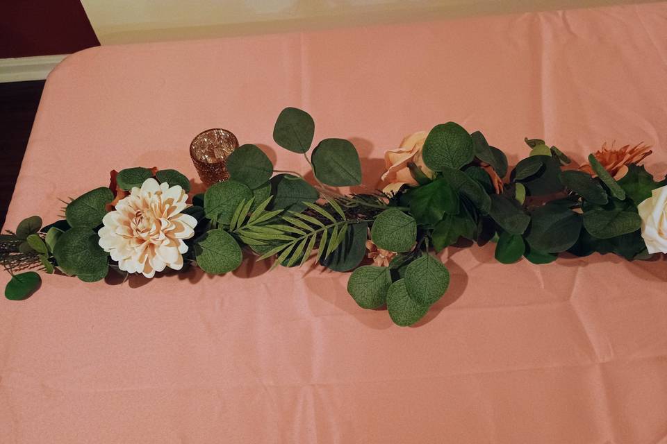 Natural flower garland