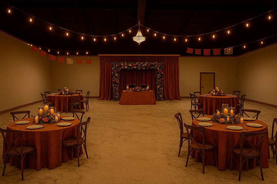 Dark Shaded wedding setup
