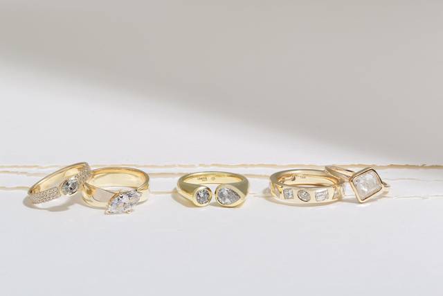 Yellow Gold & Diamond Bands