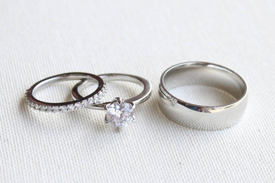 Diamond Ring & Wedding Bands