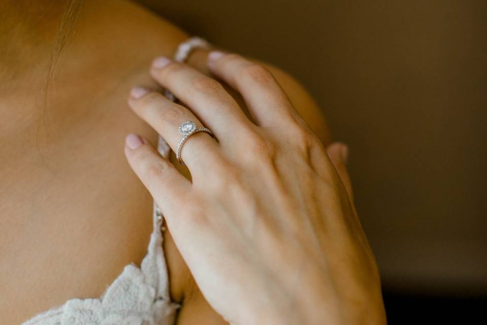 Bride getting ready