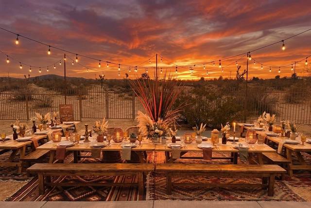 Dinner near pool